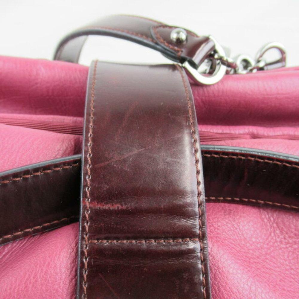 Loewe Boston Bag Leather Pink Handbag - Picture 9 of 10
